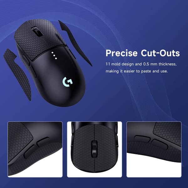 Forbedret grep museklistremerker for Logitech G604 - Svart