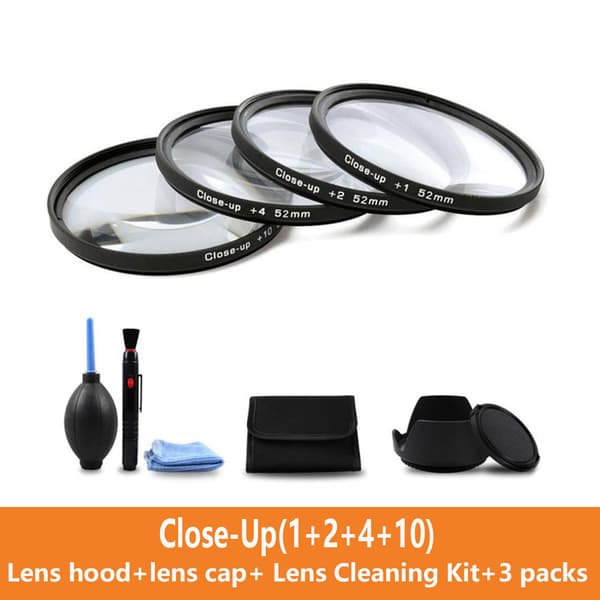 Makrofilter-sæt til nærbilleder +1+2+4+10 med UV CPL FLD 72 mm