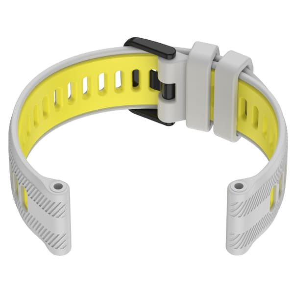 Grå gul silikonreim for Garmin Forerunner 965