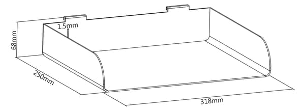 OFFICE Document/phone holder for slatwall panel (DELO-0151)