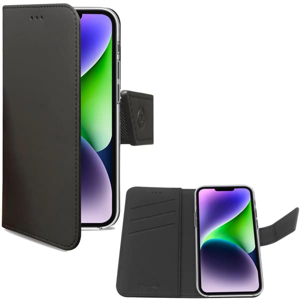 Lommebokdeksel til iPhone 14 Plus, svart