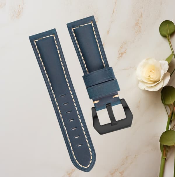 Aito nahkaranneke Blue 20 mm