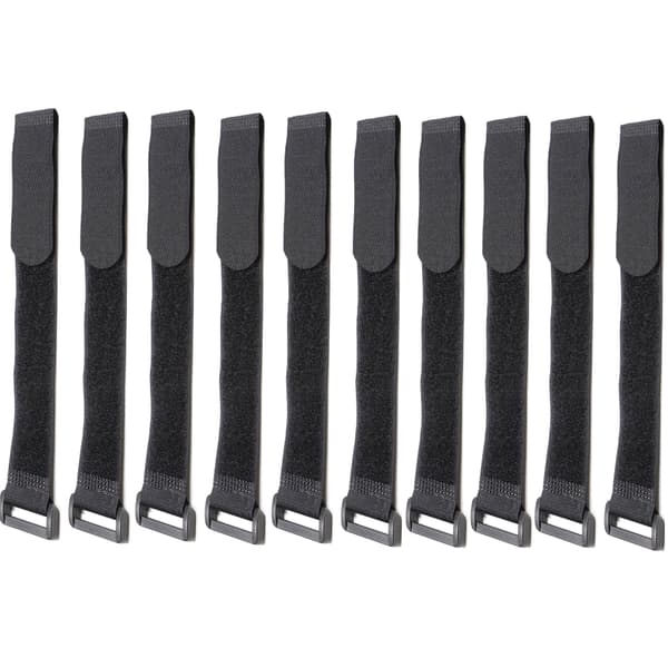 Kabelbindere med velcro 10-pak Sort