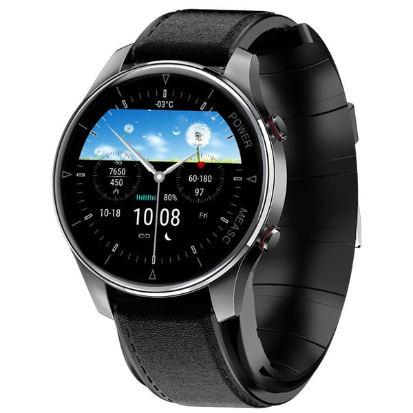 Smartwatch med blodiltnings- og blodtryksmåler Black