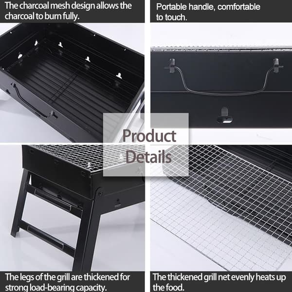 Sammenleggbar bordplate for kullgrilling S