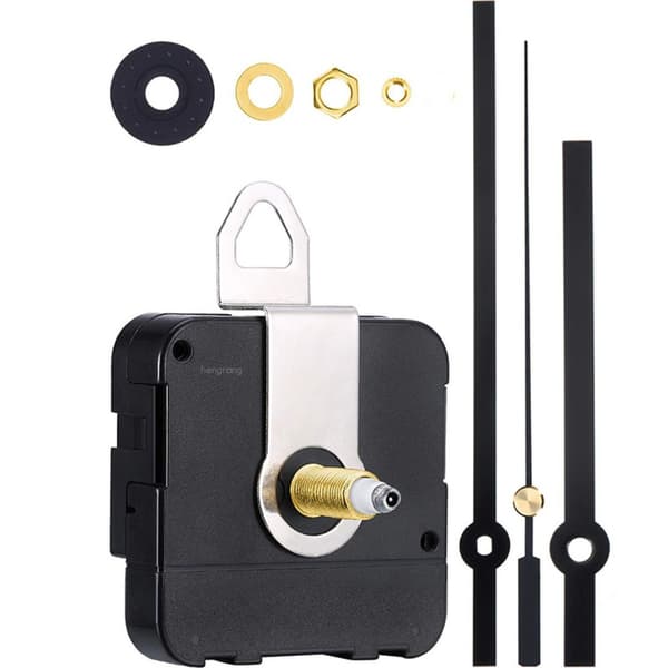 High Torque I Shaft Clock Movement with Hands - Black