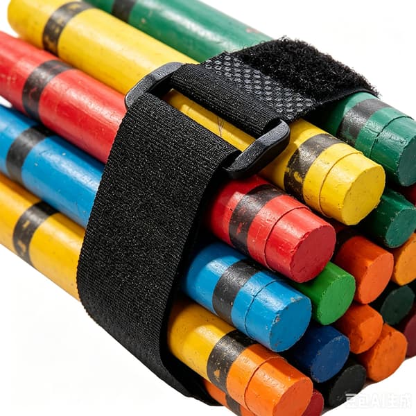 Sort velcro, 10-pak L