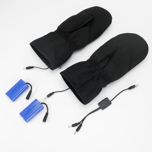 Varmehandsker med lynlås, genopladeligt batteri Black 4 hours battery life