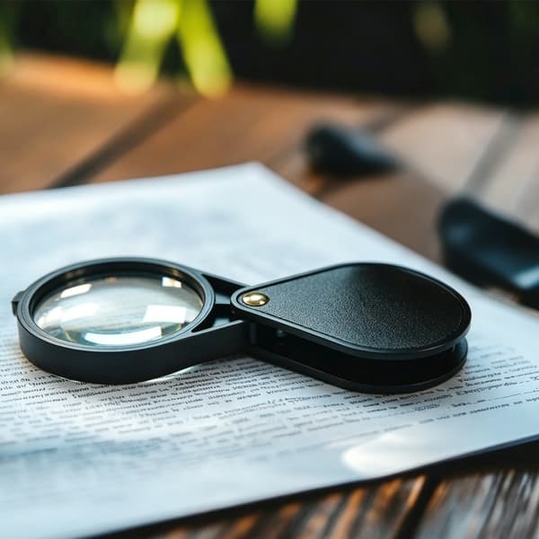 Fickförstoringsglas - 10x Förstoring Black