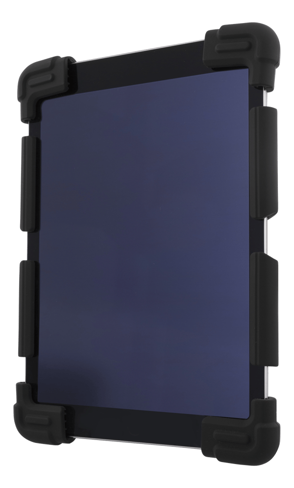 Case in silicone for 9-11.6" tablets, stand, black