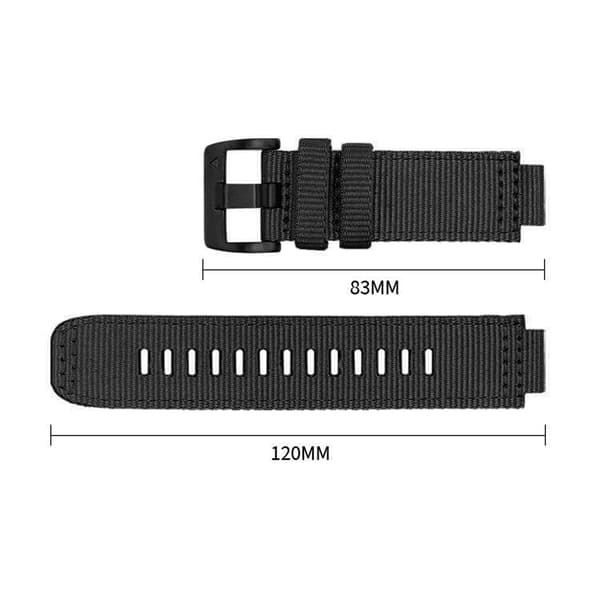 Klockarmband i Nylon för Garmin Black