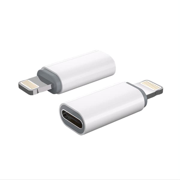 FA03 USB-A - Type-C -sovitin - Apple-tyylinen valkoinen