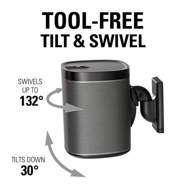 Vægbeslag til Sonos One SL Play:1 Play:3 Par Sort