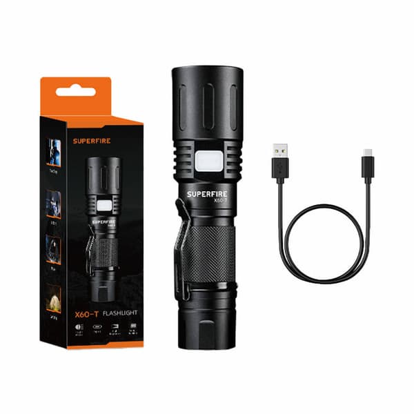 Lommelykt Superfire X60-T, 1500lm, USB
