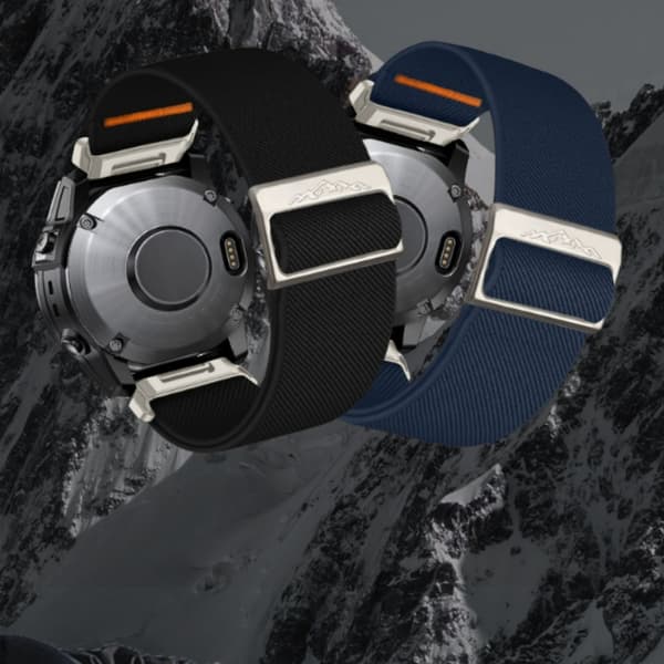 Nylon elastisk urrem til Garmin Descent MK3i Blue 22mm