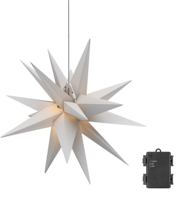 LED-julstjärna 3D, Ø 56 cm, batteridrivet