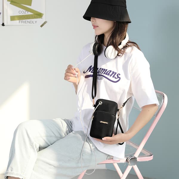 Multifunksjonell Crossbody Telefonveske Black