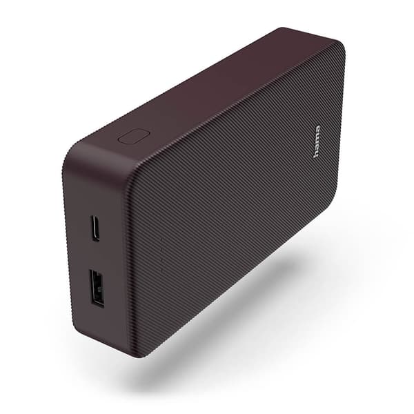 Powerbank Colour 20 20000mAh USB-C+USB-A Plomme