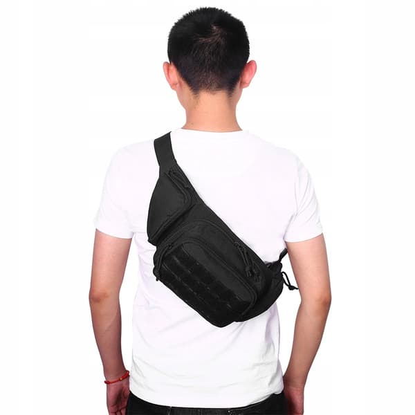 outdoor taljetaske 800D Oxford-Nylon Sort