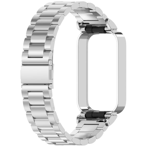 Urrem i rustfrit stål til Xiaomi Band 9 Active & Redmi Band 3 Silver