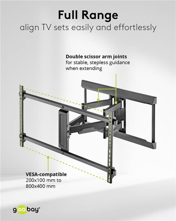 TV-väggfäste FULLMOTION (XL)