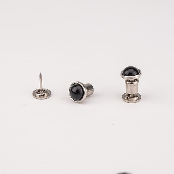 Sømløse trykknapper, flate perle knapper (10 stk) Black
