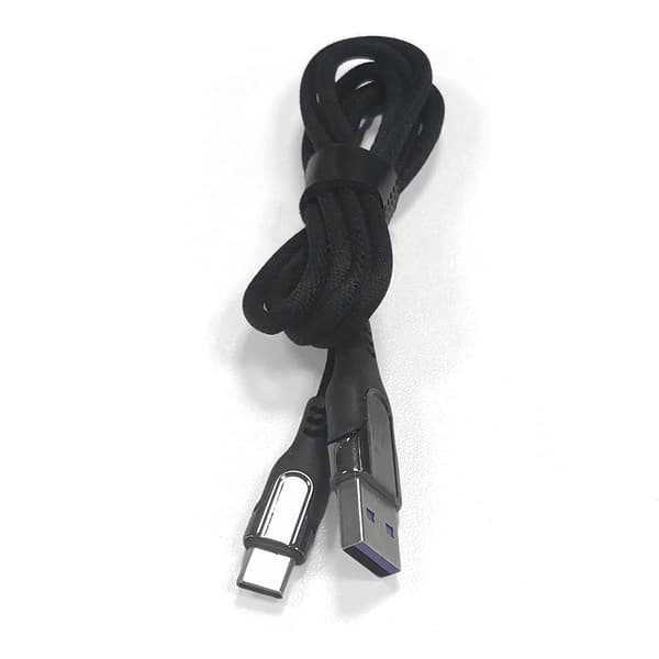 Type-C hurtigopladningskabel Black 1.2 m