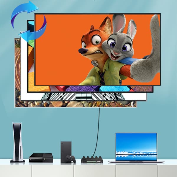 4K HDMI Audio Extractor Splitter med fjernkontroll
