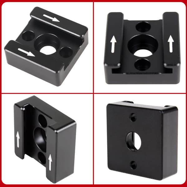 Cold Shoe Mount Adapter Cold Shoe Extender til kamera Black