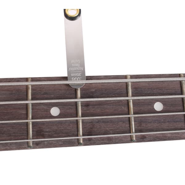 Gitarr Mätverktyg Set: Hals Relief Radius Mätare + Stränghöjds Linjal kompatibelt med Elgitarr Akustisk Gitarr