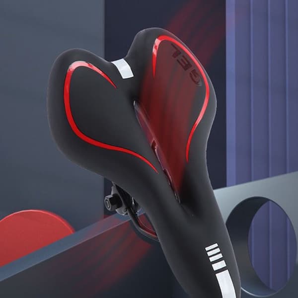 Silikone cykelsadel Black+Red