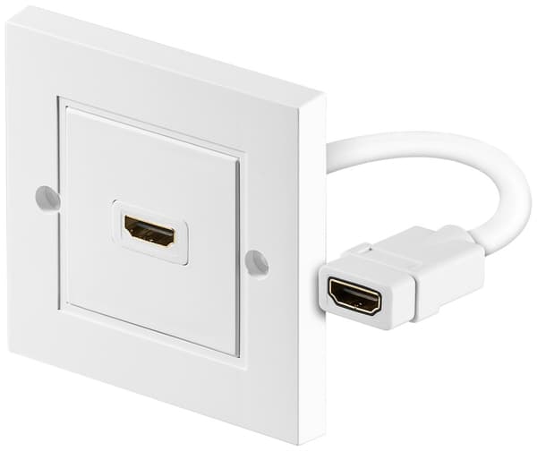 HDMI™ vægstik, forgyldt