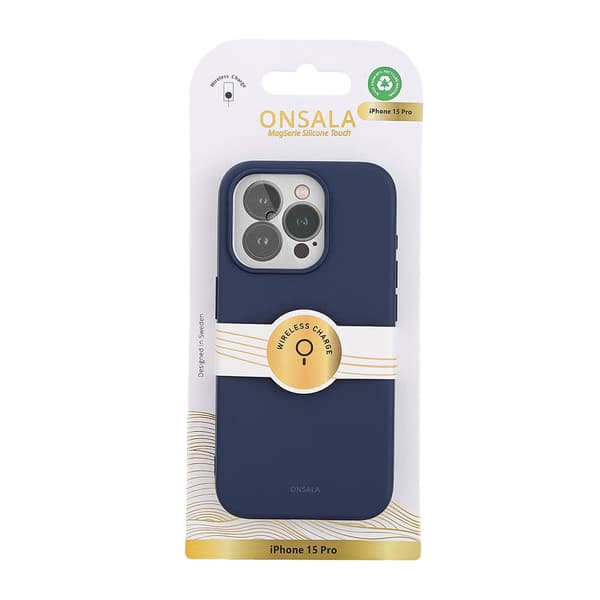 Mobilskal Silikon MagSeries Dark Blue - iPhone 15 Pro