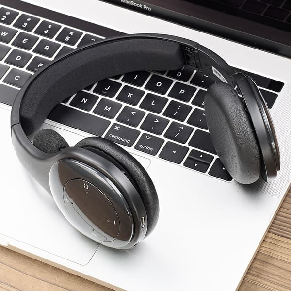 2 stk. sorte perforerede proteinlæder udskiftnings ørepuder kompatible med Logitech H800 trådløse headset