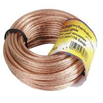 HAMA Kaiutinkaapeli 2x1.5mm2 Läpinäkyvä 10m