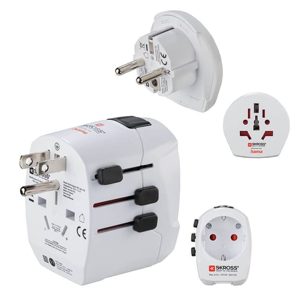 Matkasovitin Världen Pro Light USB 3 pin