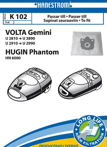 Vacuum cleaner bags K102