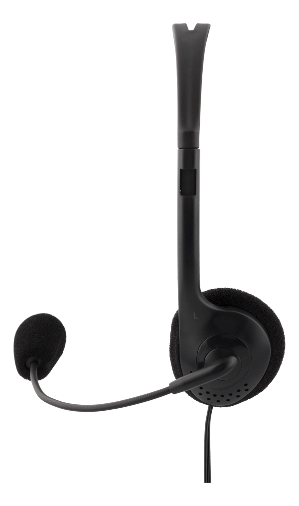 Stereo Headset microphone and volume control 2x 3.5mm black