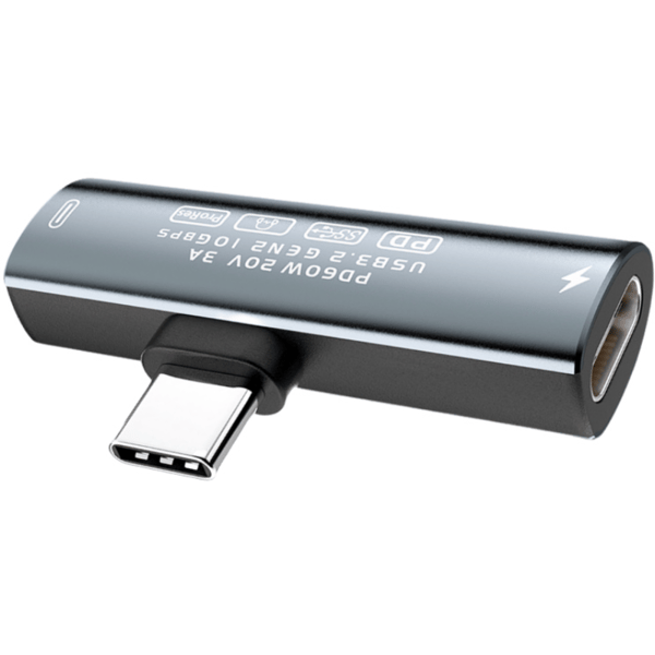 USB-C till USB-C-Adapter - 60W Snabbladdning & 10 Gbps Dataöverföring