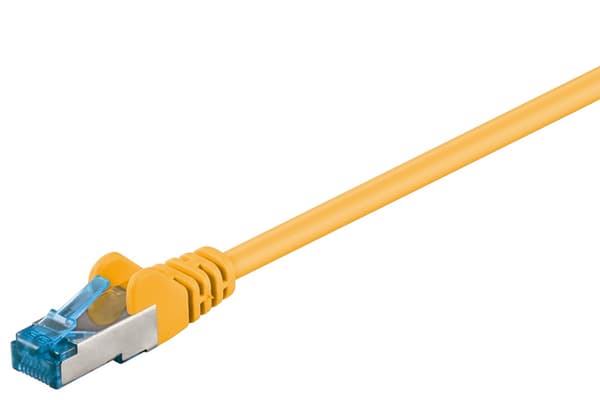 Patchkabel CAT 6A, S/FTP (PiMF), gul, 15 m