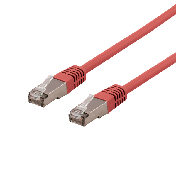 S/FTP Cat6 patch cable 0.5m 250MHz Deltacertified LSZH red