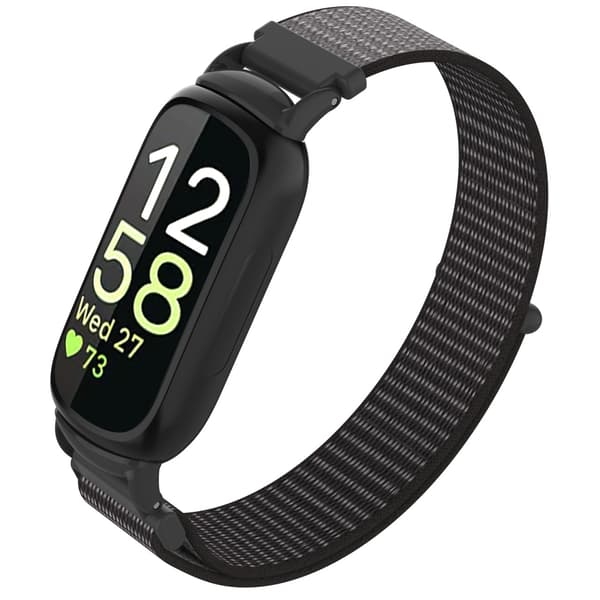 Nylon Loop Hook and Loop Rem Kompatibel med Fitbit Inspire 3 - Fås i Flere Farver Grey