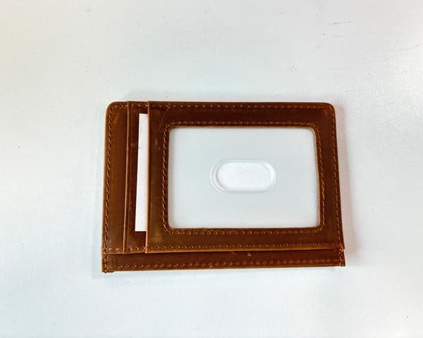Kortholder med RFID-beskyttelse Ægte læder Brown