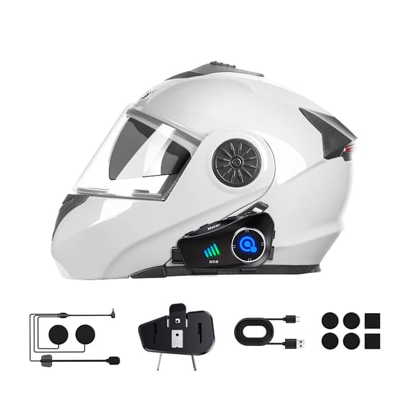 Kypärä Bluetooth-kuulokkeet 2-in-1 Soft+Hard Mic, musta