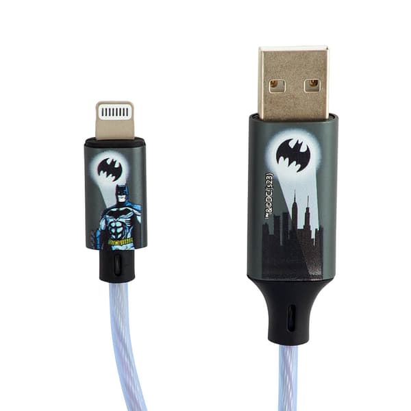 USB A–Lightning Light-Up 1,2 m MFI Bat Logo