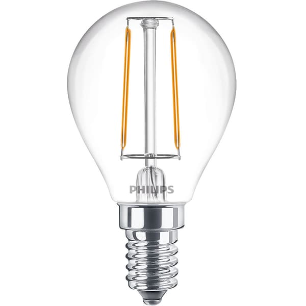 2-pak LED E14 Globe 2W (25W) Klar 250lm