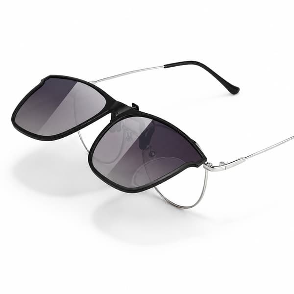 Clip-on solbriller - til brillerammer Black+Grey