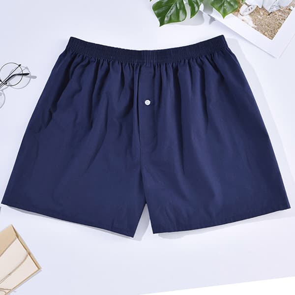 Lös boxershorts i vävd bomull för män 5-pack M