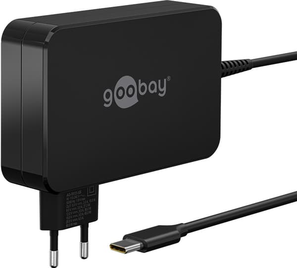 USB-C™-lader for bærbare datamaskiner (90 W) svart