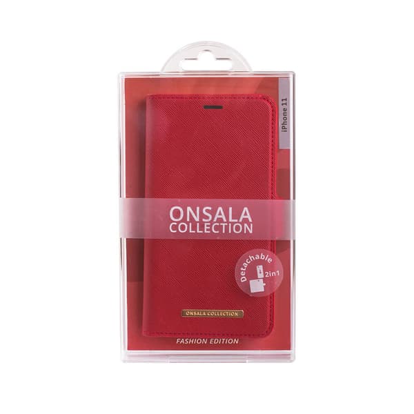 Mobilfodral Saffiano Red - iPhone 12  Mini